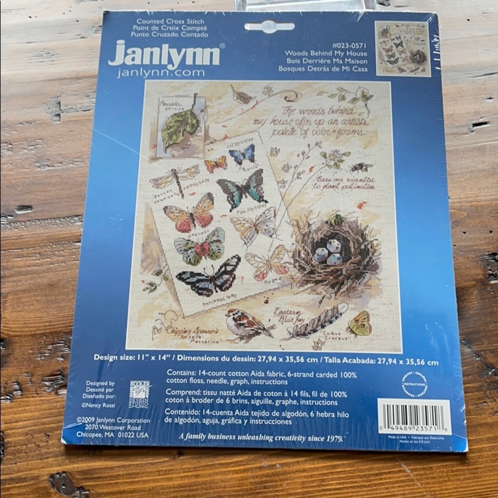 Janlynn Woods Behind My House Cross Stitch Kit